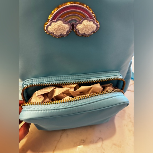 NWT Stoney Clover Lane Classic Mini Backpack Teal Color, includes rainbow patch - Picture 5 of 10
